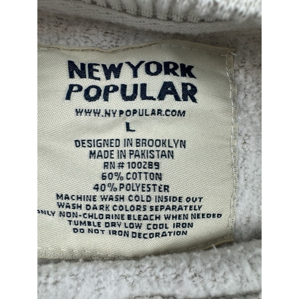 New York Popular Sweatshirt Large Crewneck Fleece Spell Out Utah‎ - Picture 2 of 8